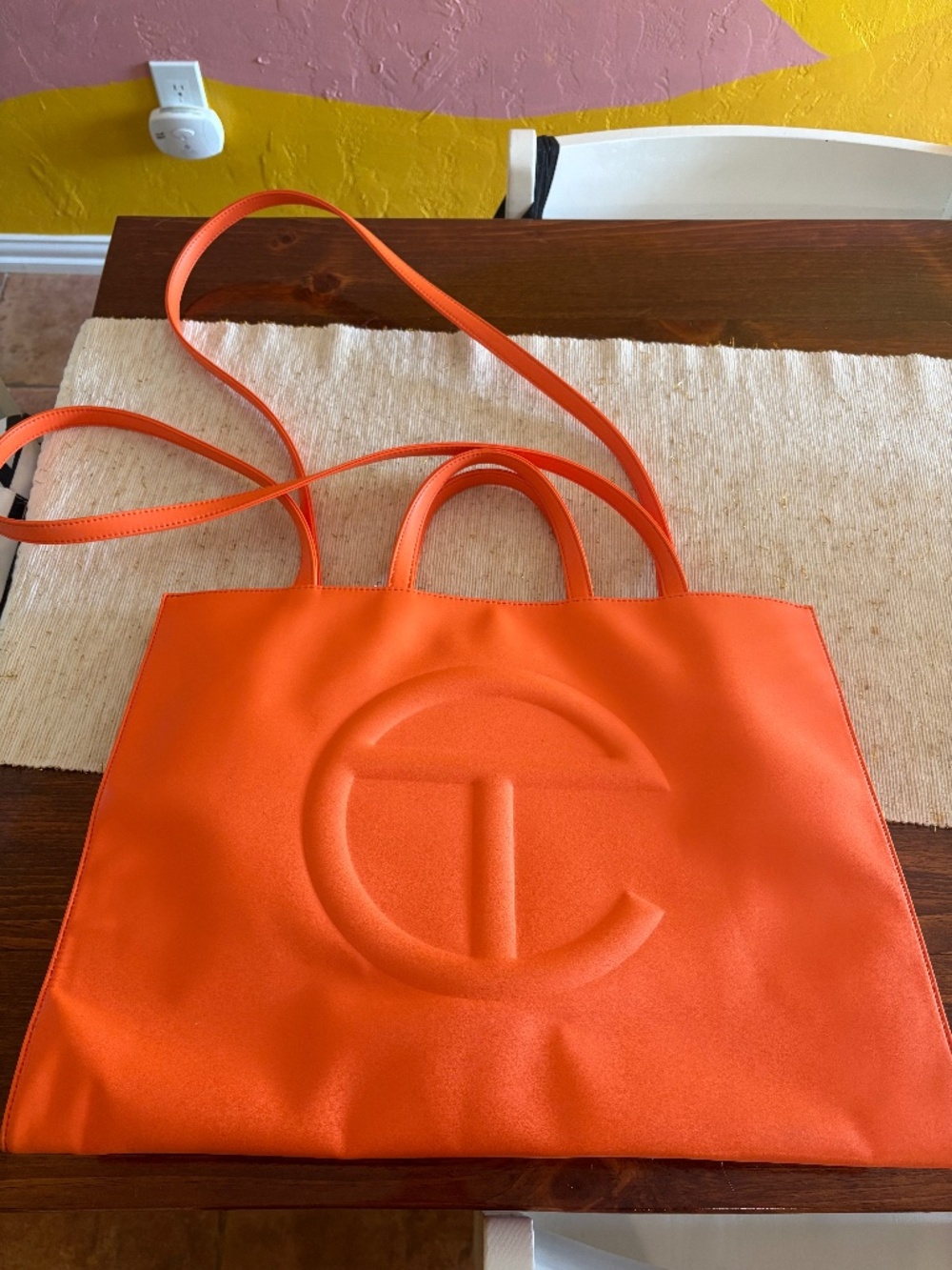 Authentic Telfar Large Shopping Bag – Bright Orange